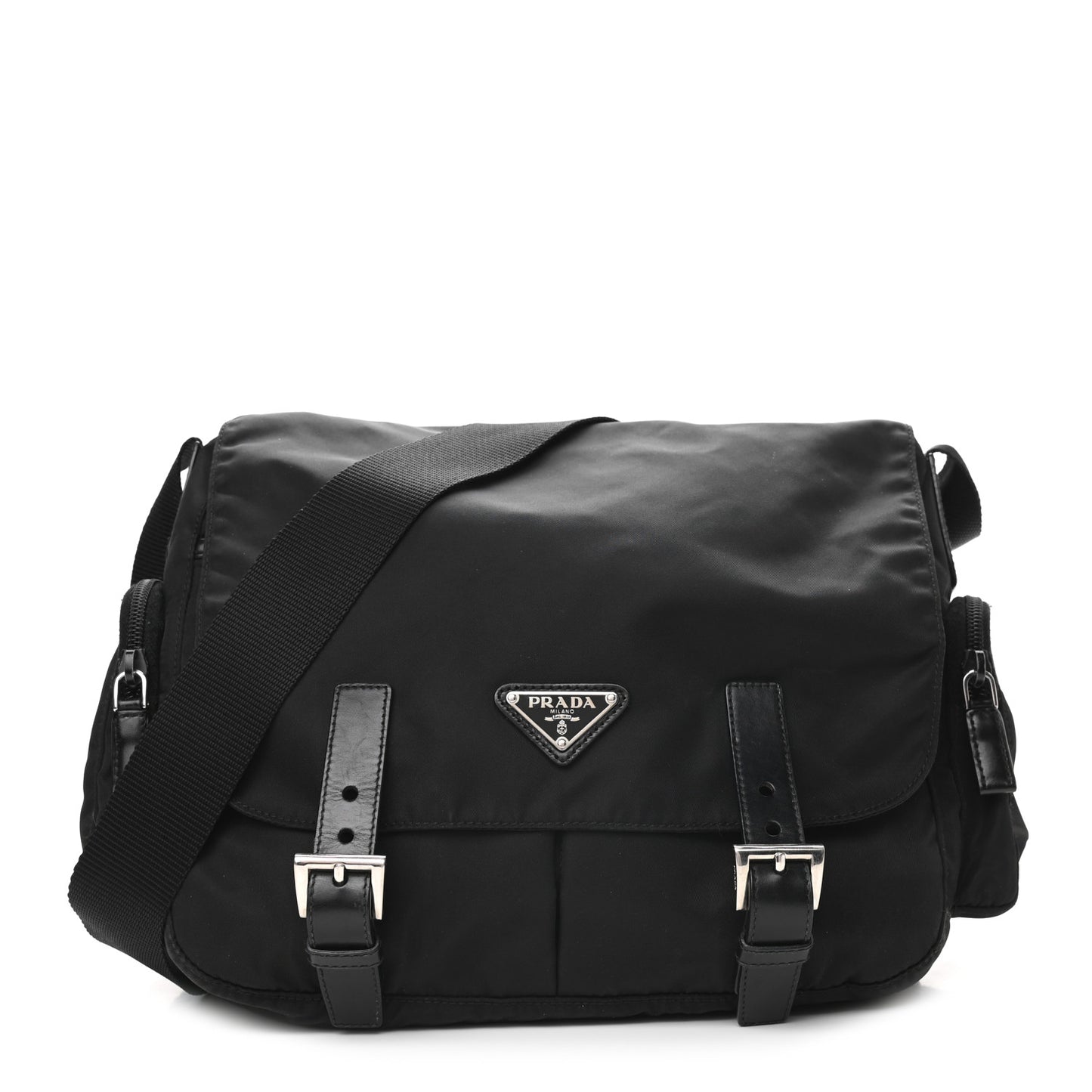 Tessuto Nylon Messenger Bag Black
