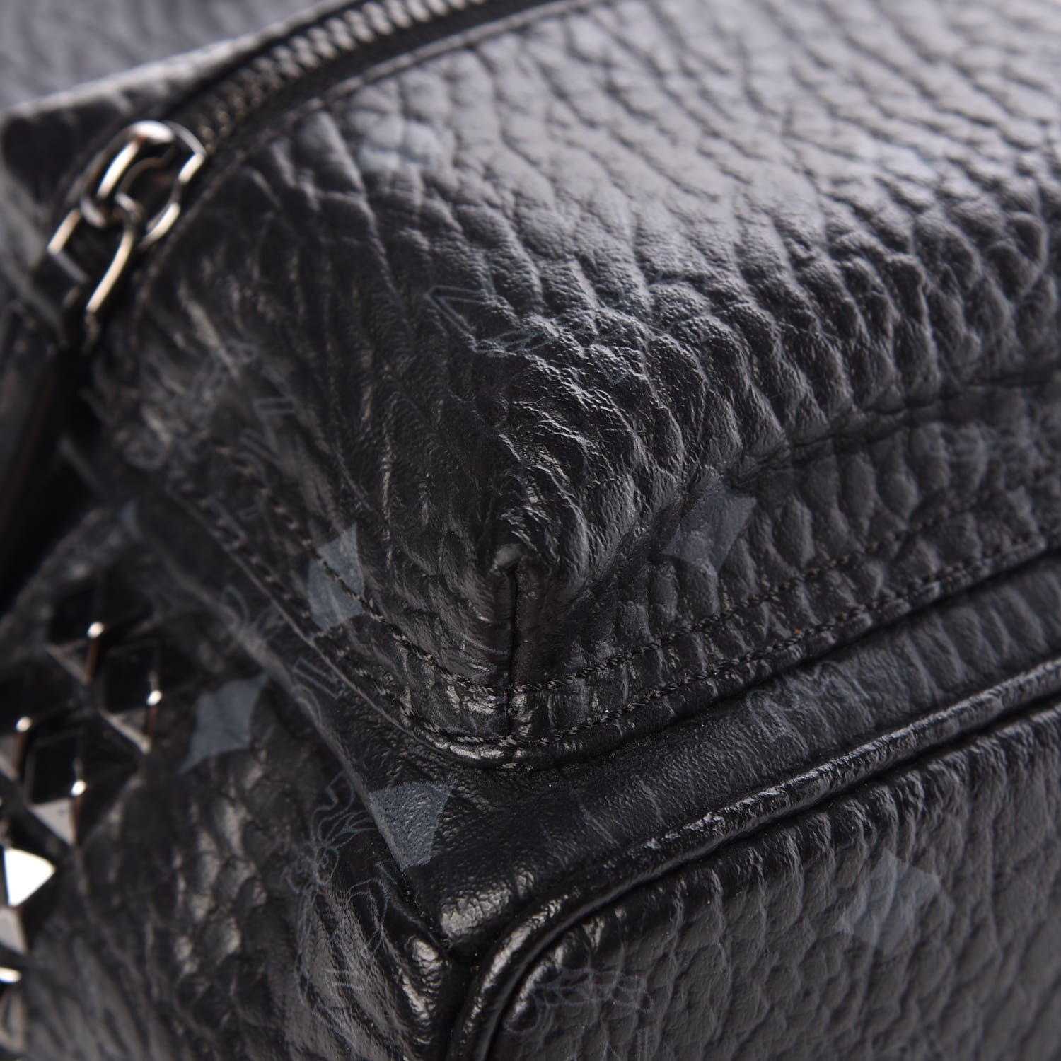 MCM Visetos Side Stud X-Mini Stark Bebe Boo Backpack Black 14 of 18