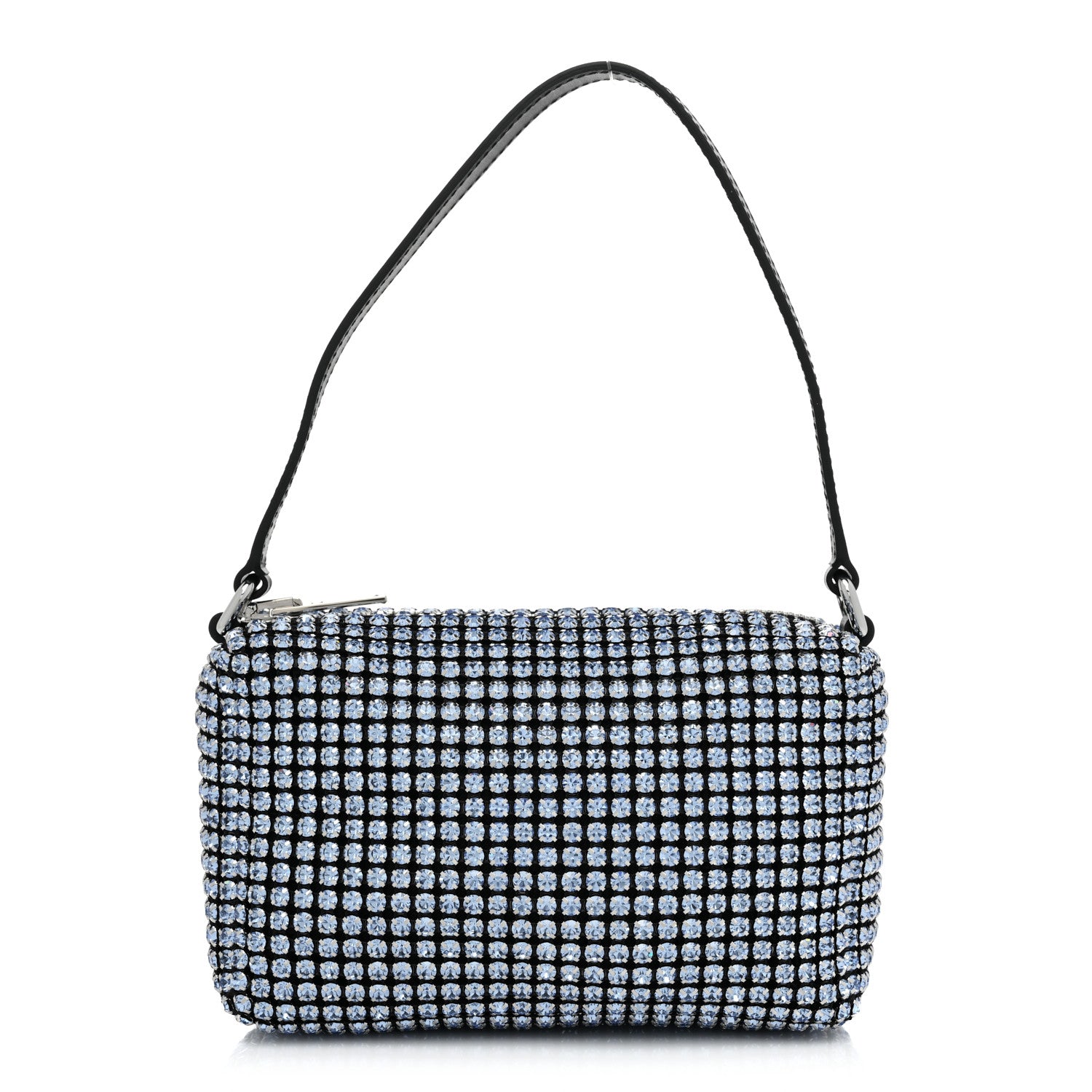 Alexander Wang Mesh Crystal Rhinestone Mini Heiress Pouch Baby Blue 1 of 8