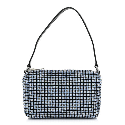 Alexander Wang Mesh Crystal Rhinestone Mini Heiress Pouch Baby Blue 1 of 8