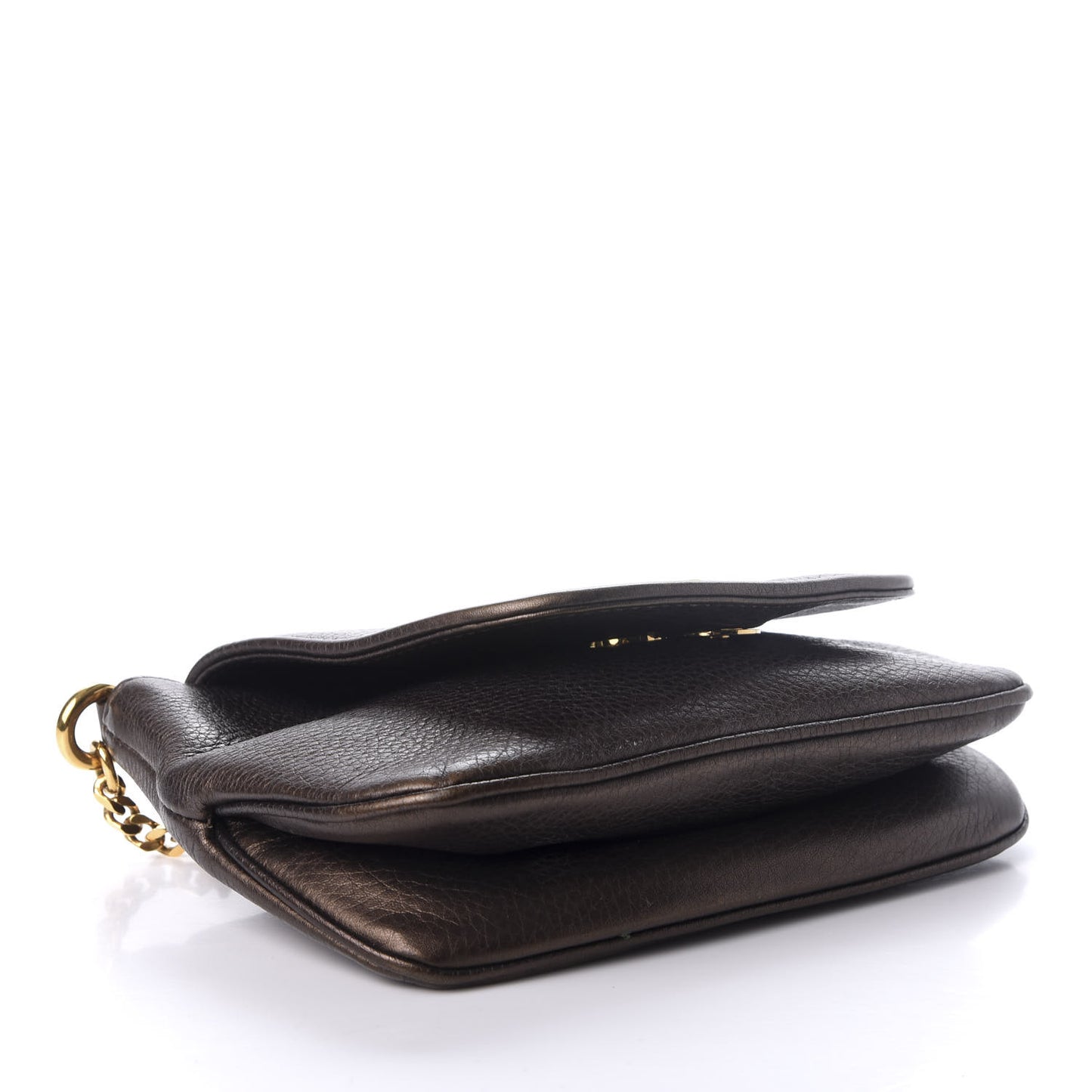 Metallic Pebbled Calfskin Small 1973 Chain Shoulder Bag Winter Leaf