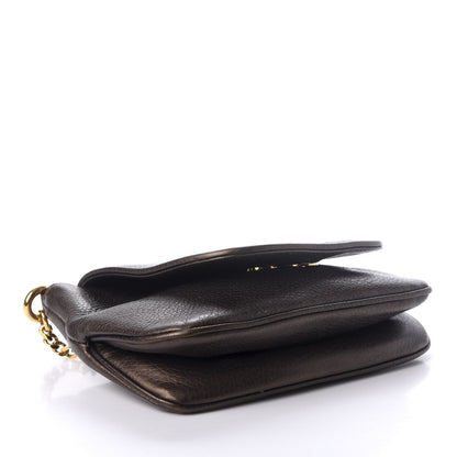 Gucci Metallic Pebbled Calfskin Small 1973 Chain Shoulder Bag Winter Leaf 3 of 8