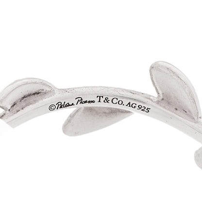 Tiffany Sterling Silver Paloma Picasso Narrow Olive Leaf Band Ring 54 7 4 of 4