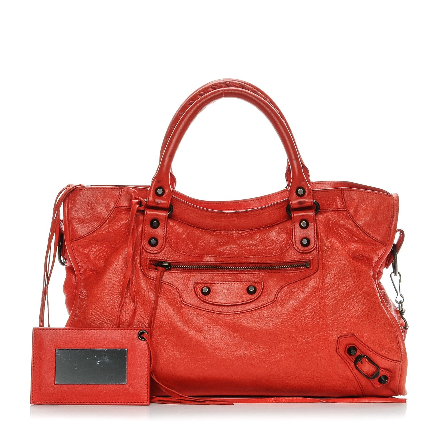 Balenciaga Agneau Classic Hardware City Vermillion 1 of 12