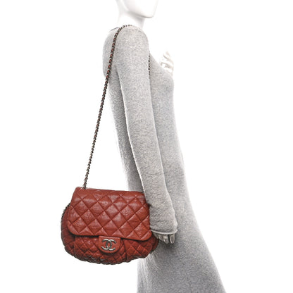 Chanel Washed Lambskin Quilted Medium Chain Around Messenger Brown 2 of 10