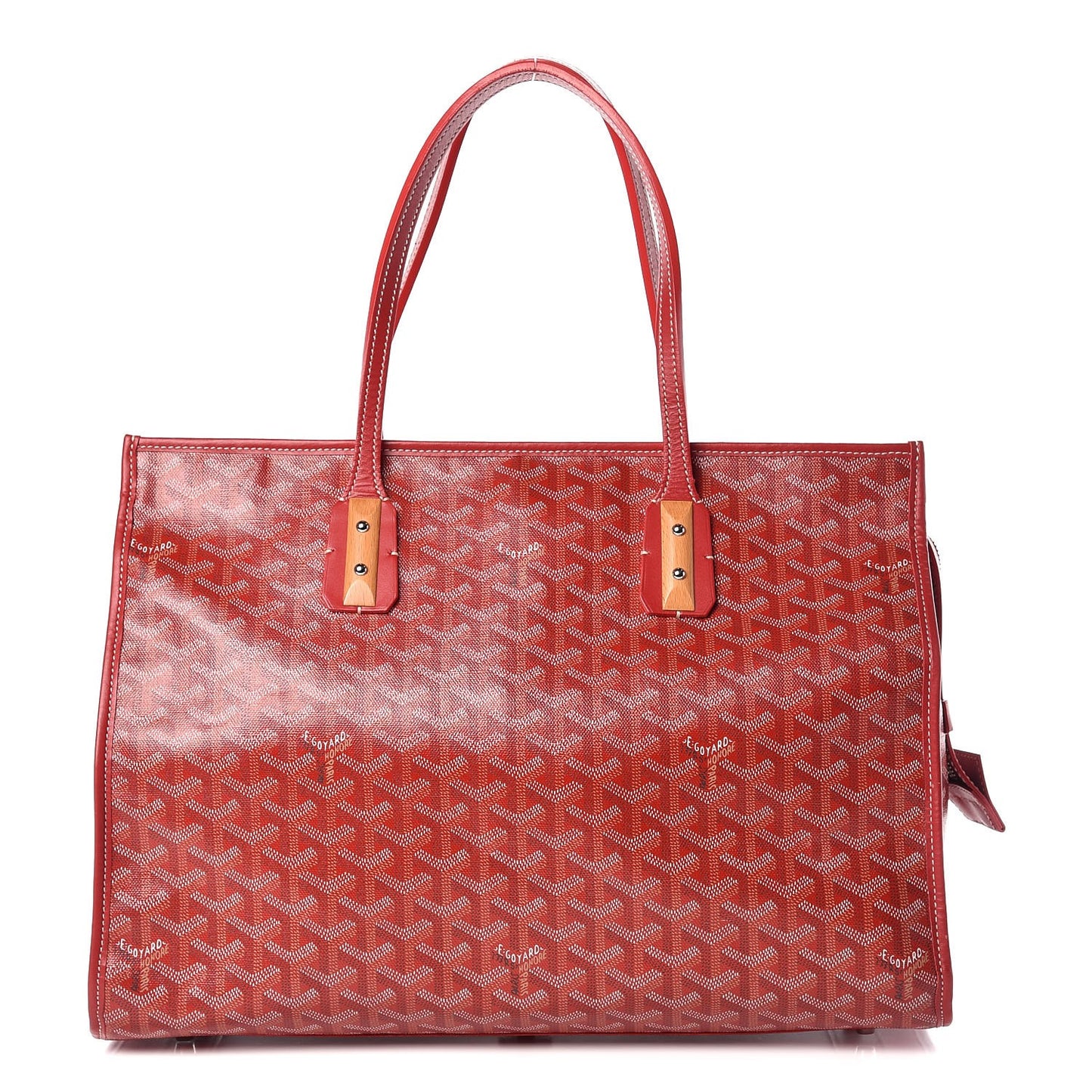 Goyardine Marquises Tote Red