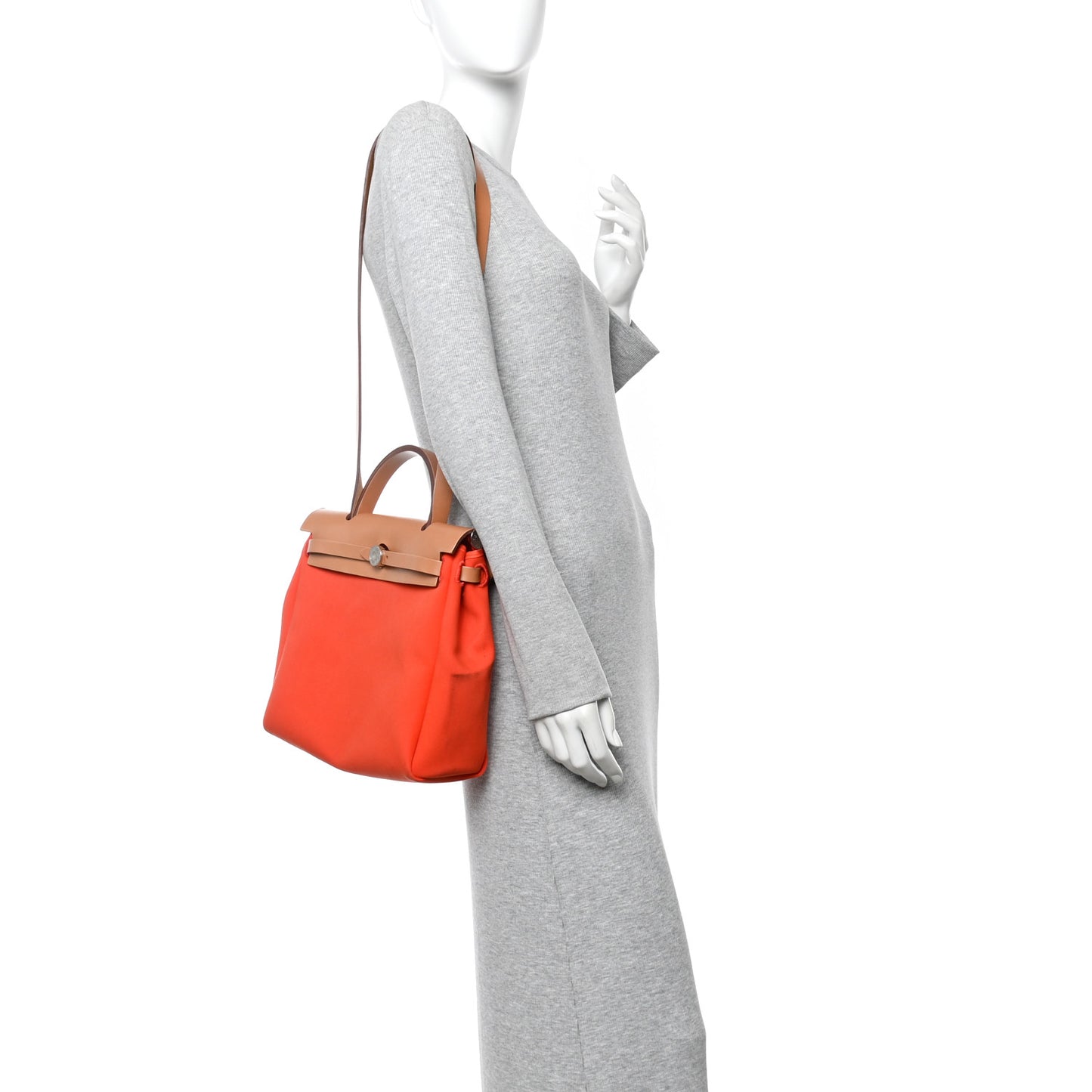 Vache Hunter Toile Herbag Zip 31 PM Capucine Fauve