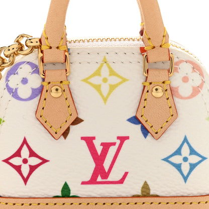 Louis Vuitton LV x TM Monogram Multicolor Micro Alma Bag Charm White 7 of 9