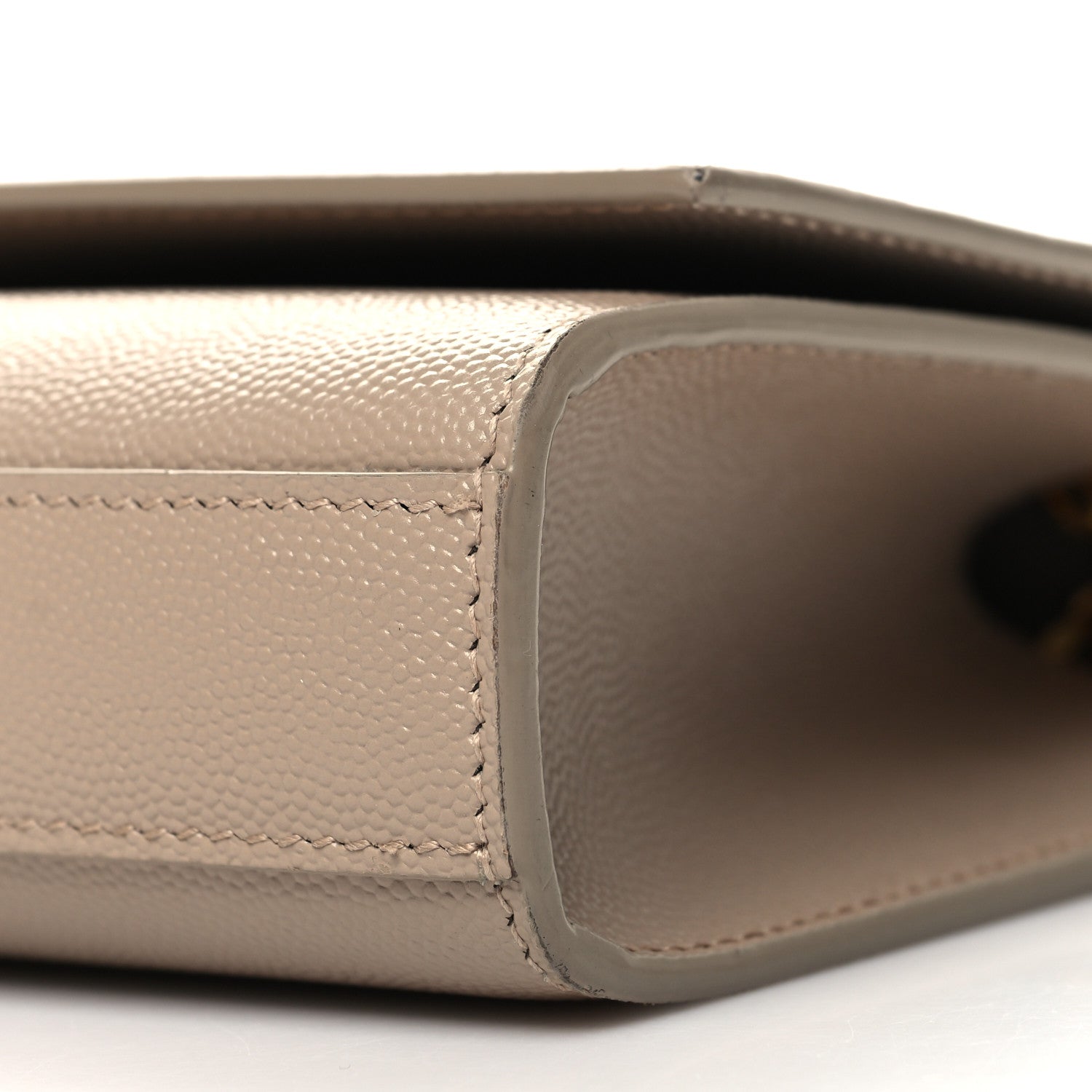 Saint Laurent Grain De Poudre Small Monogram Kate Satchel Dark Beige 13 of 16