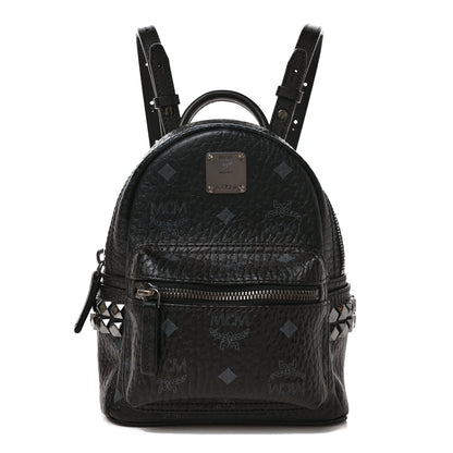 MCM Visetos Side Stud X-Mini Stark Bebe Boo Backpack Black 1 of 9