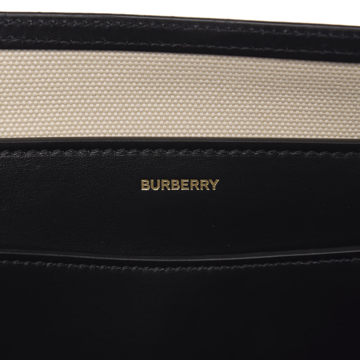 Burberry Calfskin Canvas Logo Print Medium Belt Bag Malt Brown Black 6 of 11