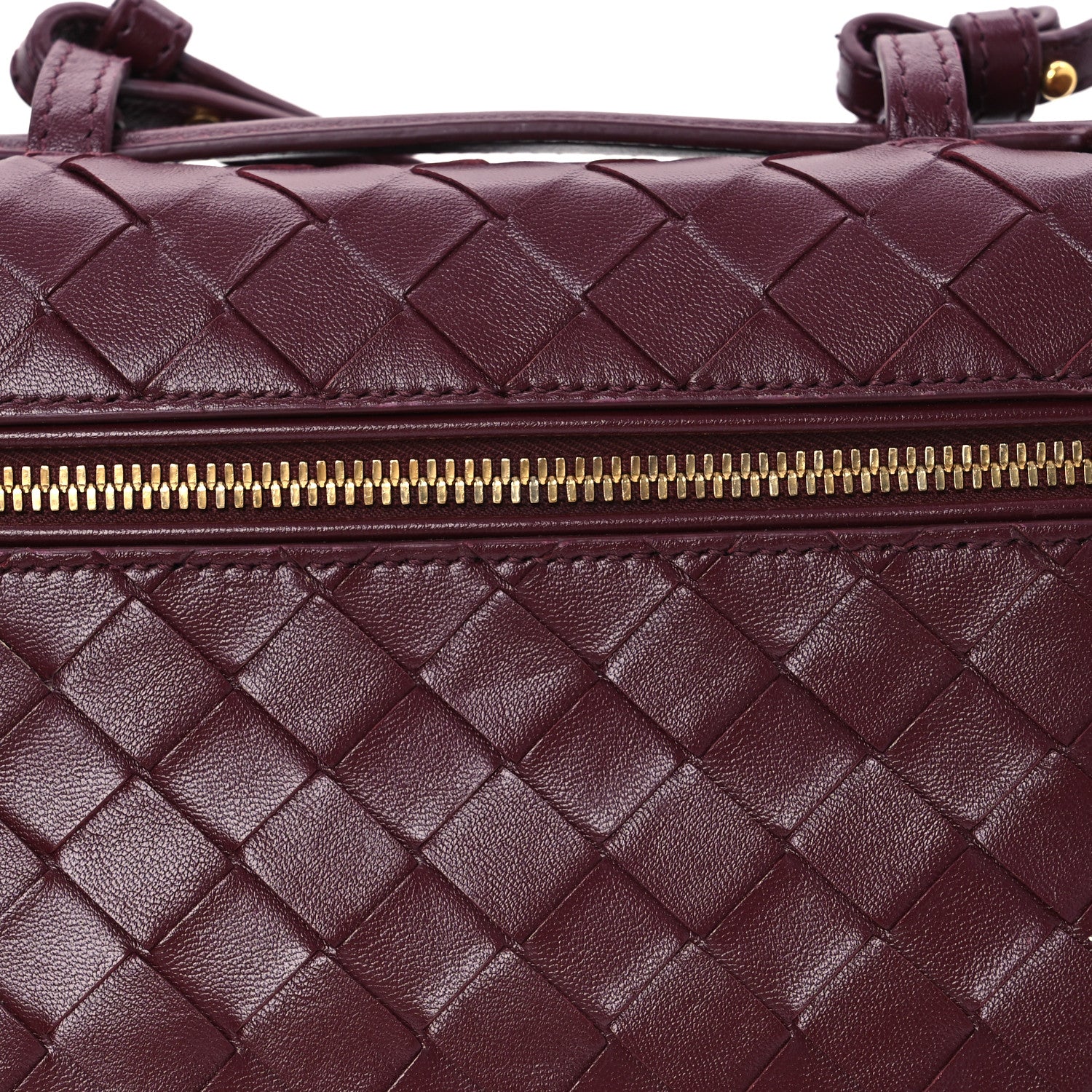 Bottega Veneta Calfskin Intrecciato Bang Bang Vanity Case Mahogany 8 of 12