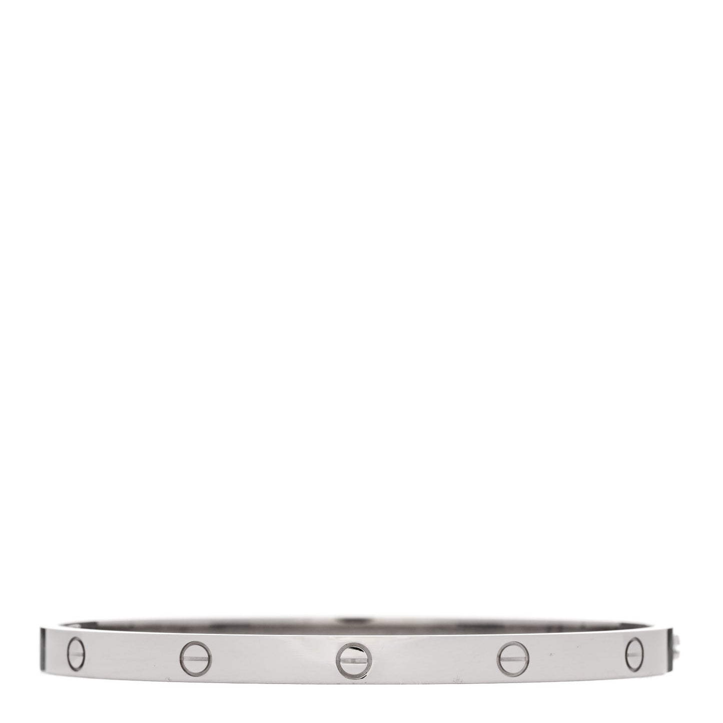 18K White Gold LOVE Single Screw Bracelet 19