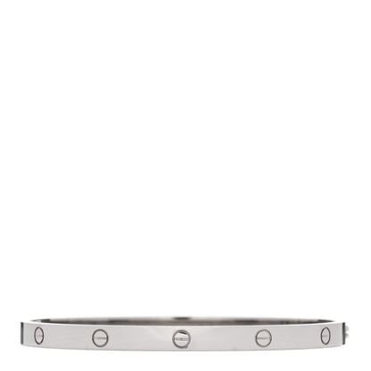 Cartier 18K White Gold LOVE Single Screw Bracelet 19 1 of 9
