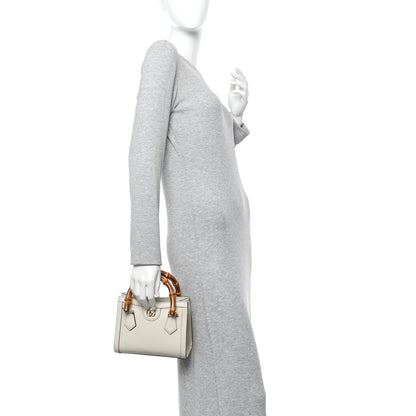 Gucci Wonka Grain Calfskin Mini Diana Tote Bag Mystic White 2 of 13
