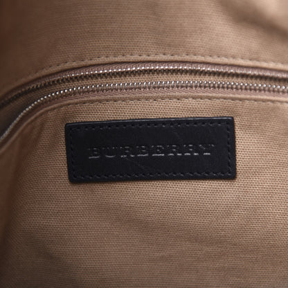 Burberry Grainy Calfskin Medium Check Ashby Hobo Black 9 of 10