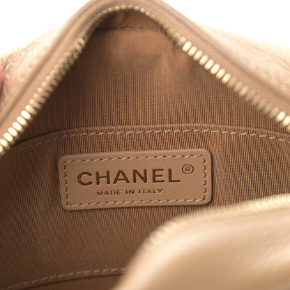 Chanel Goatskin Quilted Small Casual Trip Camera Case Beige 6 of 9