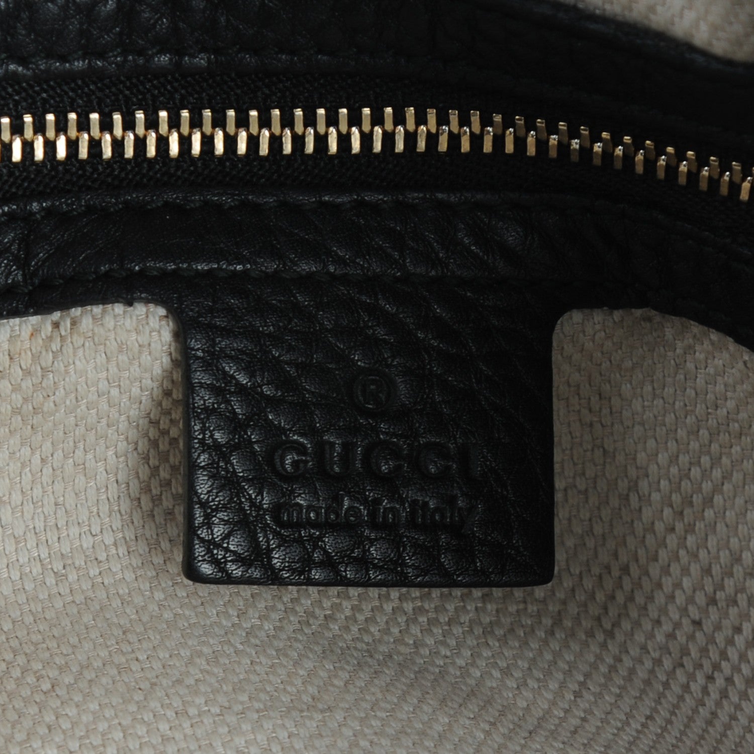 Gucci Pebbled Calfskin Large Soho Chain Shoulder Bag Black 6 of 8