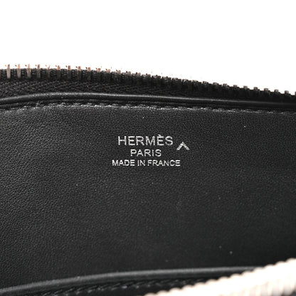 Hermes Shiny Porosus Crocodile Lisse Kelly Cadena Clutch Black 6 of 11