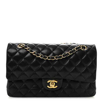 Chanel Lambskin Quilted Medium Double Flap Black 1 of 11