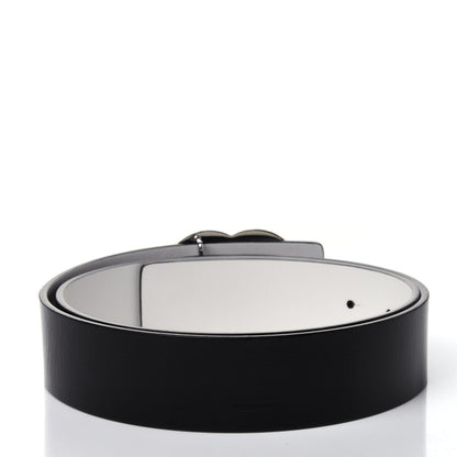 Chanel Calfskin CC Reversible Belt 85 Black White 2 of 4