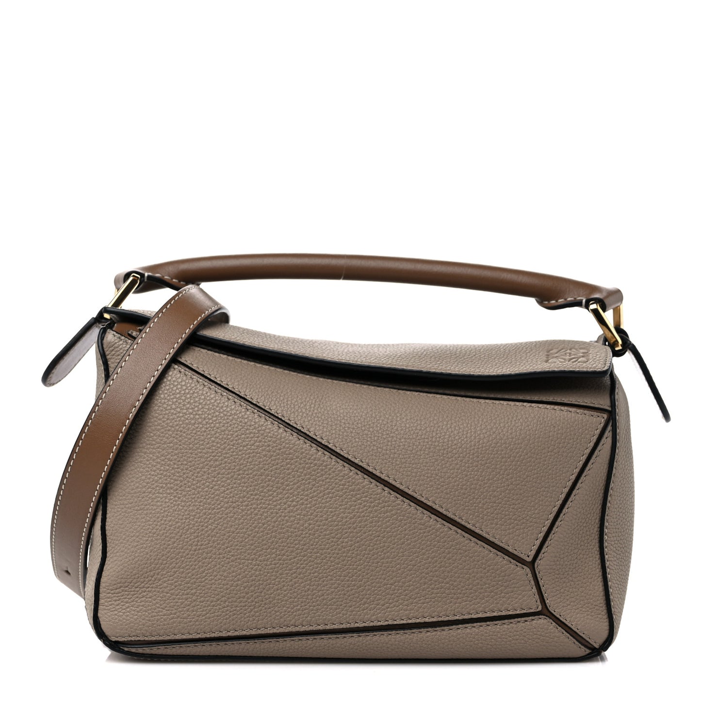 Grained Calfskin Small Puzzle Bag Sand Mink