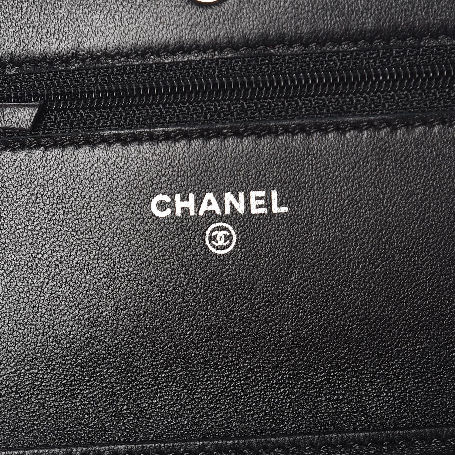 Chanel Lambskin Quilted Wallet On Chain WOC Black 6 of 12