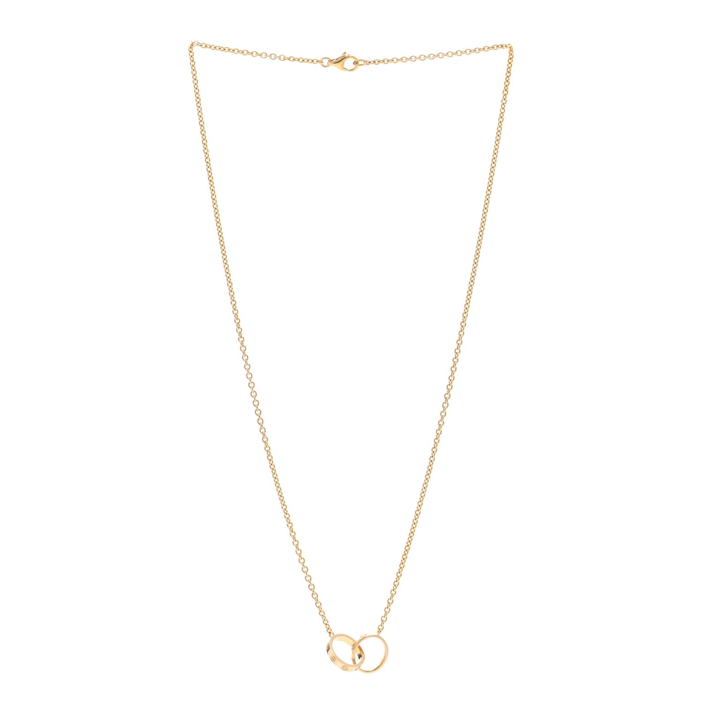 18K Yellow Gold Interlocking LOVE Necklace