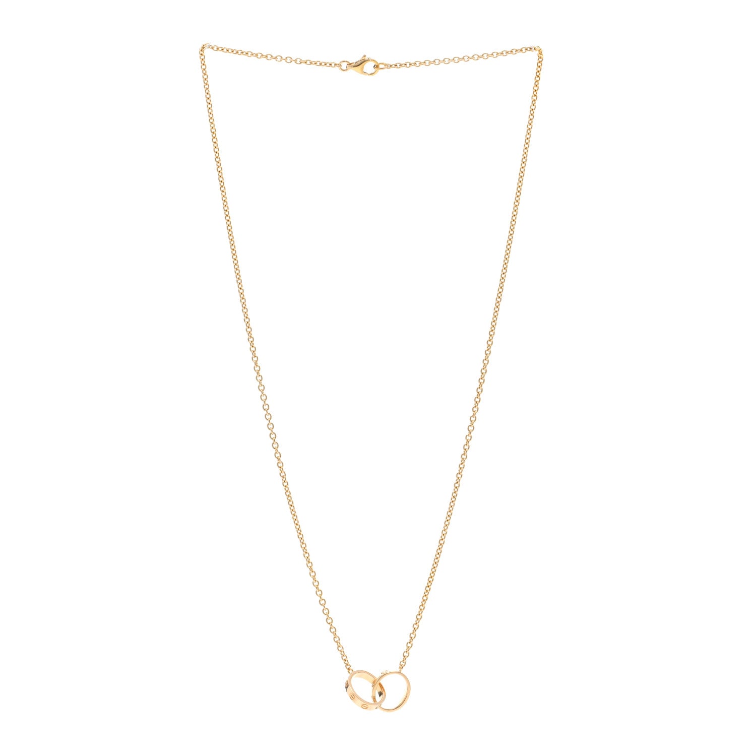 Cartier 18K Yellow Gold Interlocking LOVE Necklace 3 of 4