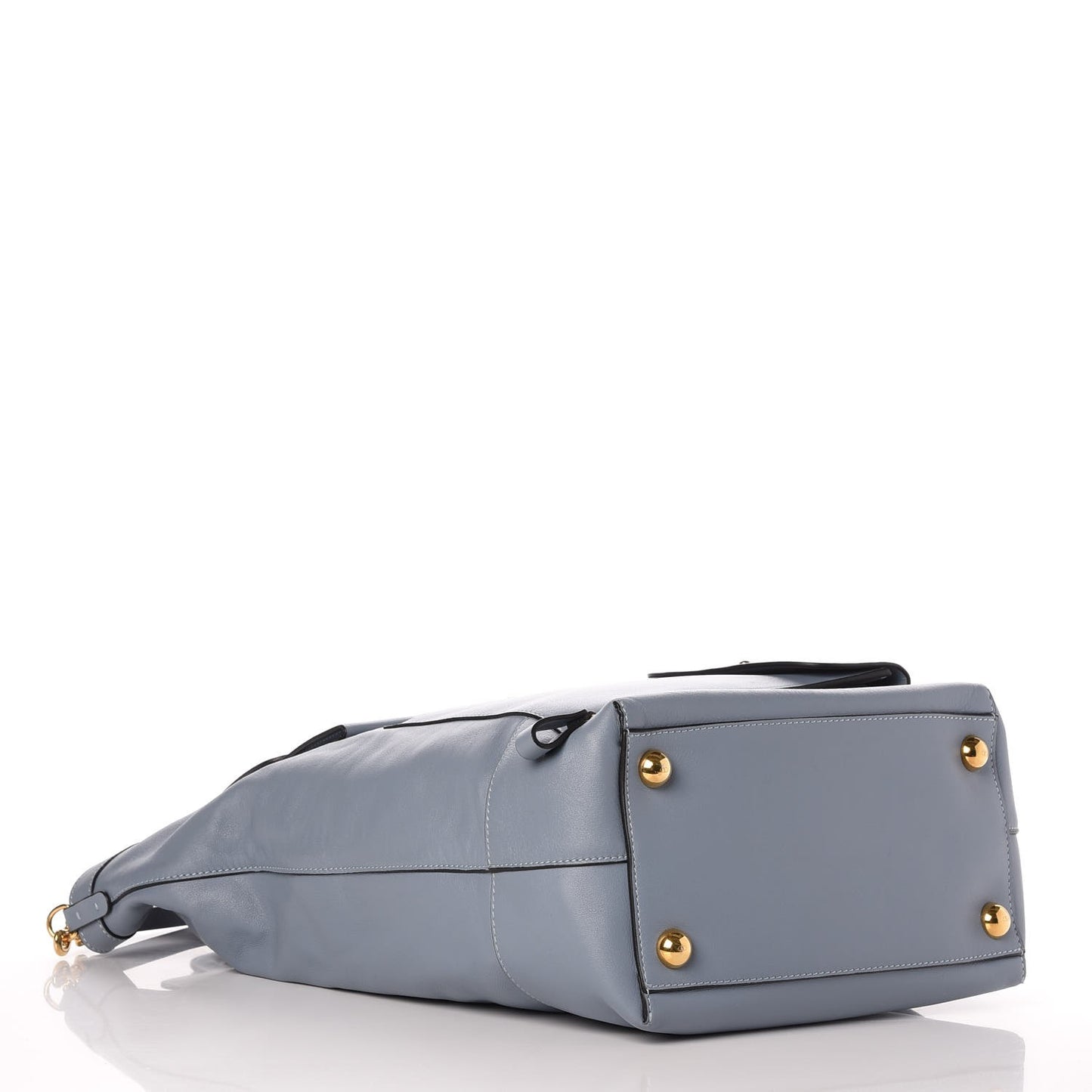 Calfskin Pocket Tote Blue