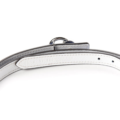Hermes Swift Epsom 13mm Mini Laquee Reversible Belt 85 Bleu Brighton White 5 of 6