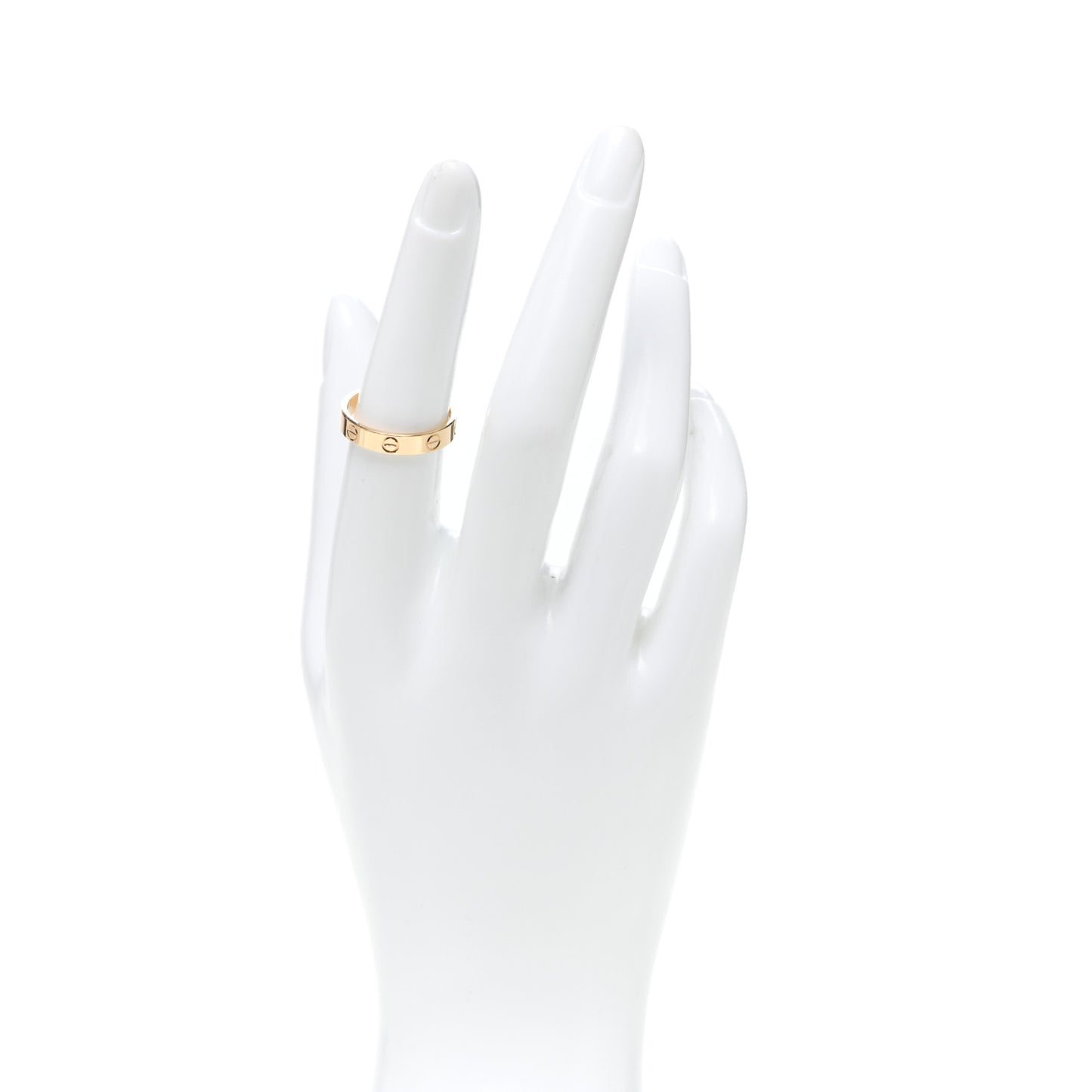 18K Yellow Gold 3.5mm LOVE Wedding Band Ring 54 6.75
