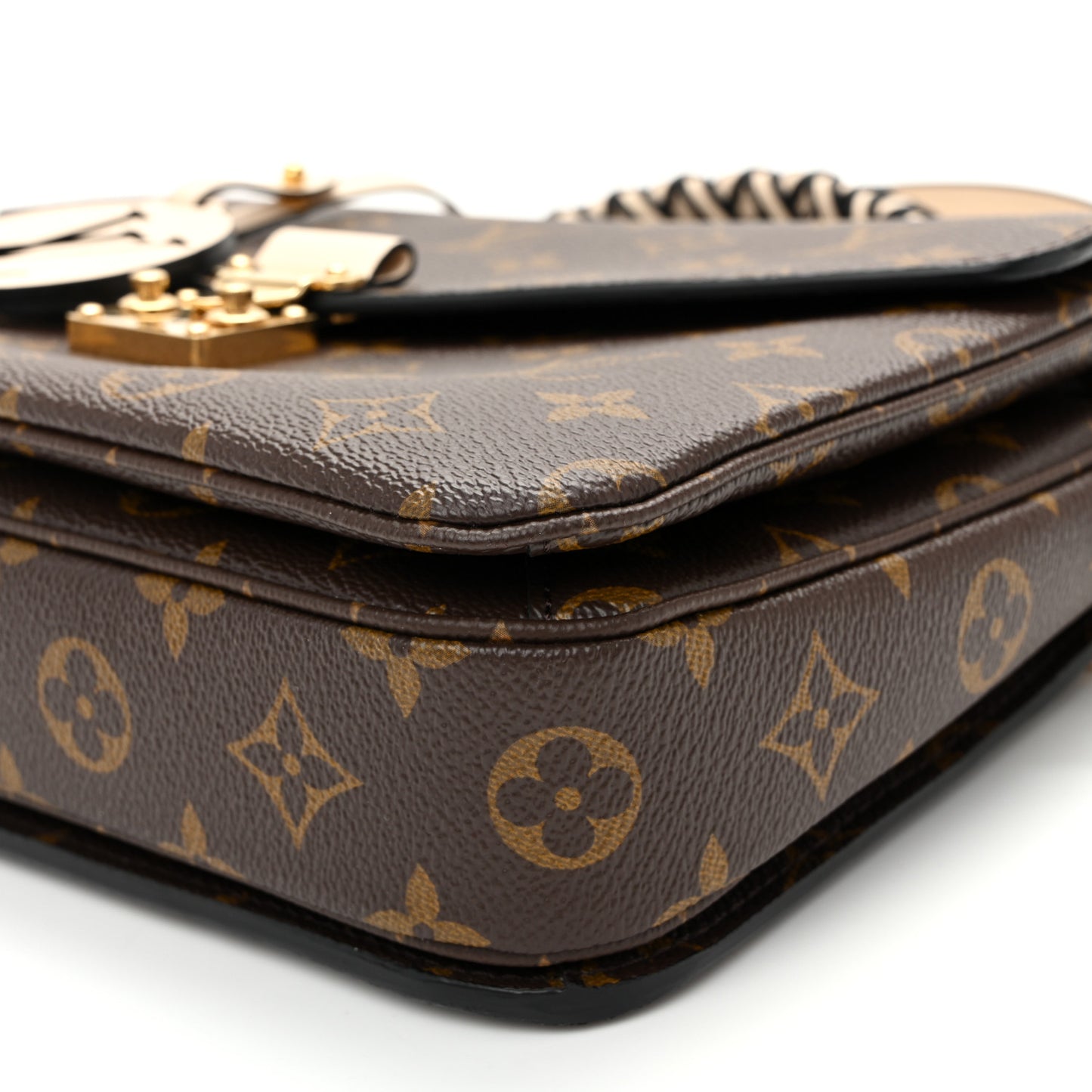 Monogram Braided Pochette Metis Creme Beige