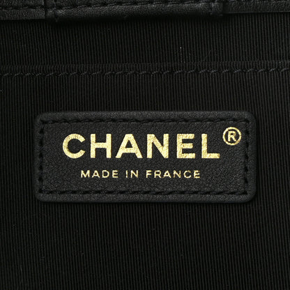 Chanel Calfskin Quilted CC Chain Accordion Tote Black 8 of 11
