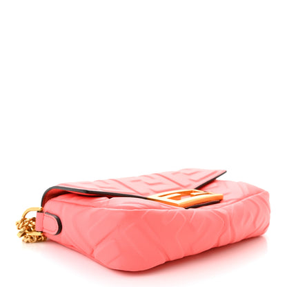 Fendi Nappa FF 1974 Embossed Mini Baguette Pink Dalia 4 of 11
