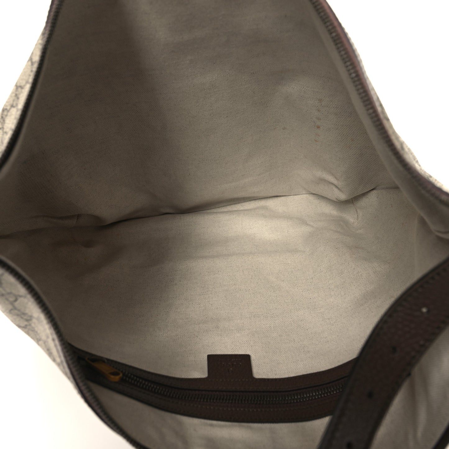 GG Supreme Monogram Web Ophidia Half Moon Hobo Brown
