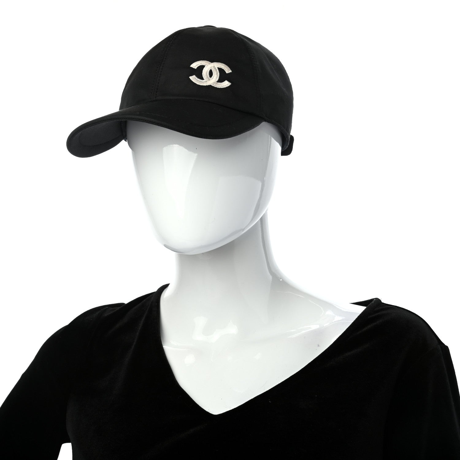 Chanel Cotton CC Cap Hat Black 2 of 8
