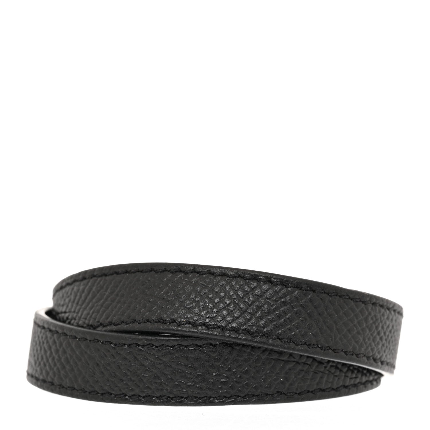 Hermes Epsom Kelly Double Tour Bracelet M Black 3 of 6