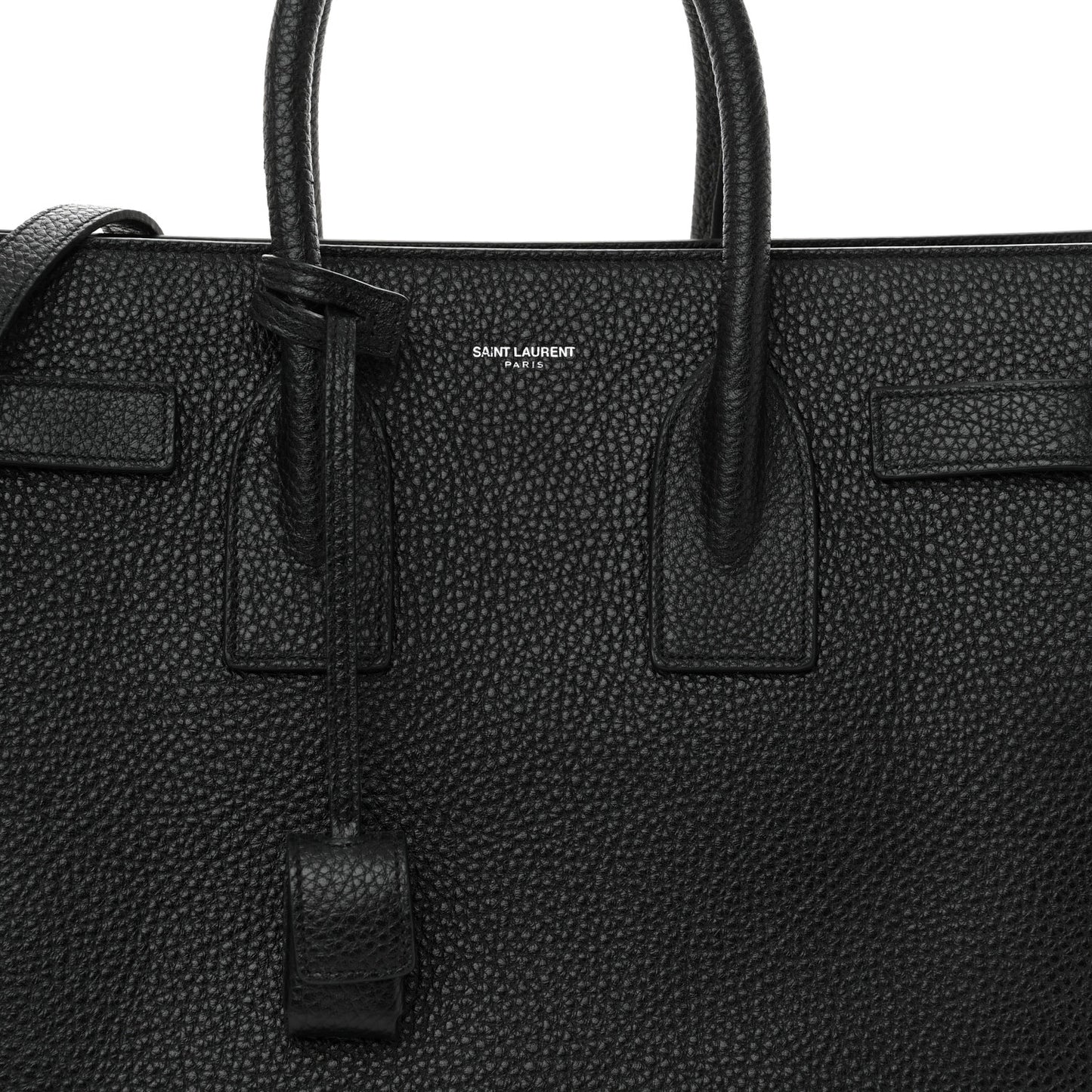 Grained Calfskin Small Sac De Jour Black