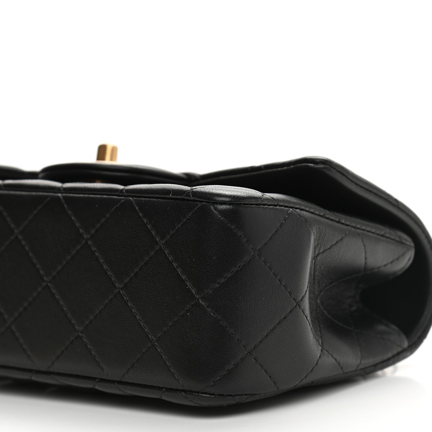 Chanel Lambskin Quilted Mini Top Handle Rectangular Flap Black 10 of 11