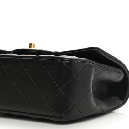 Chanel Lambskin Quilted Mini Top Handle Rectangular Flap Black 10 of 11