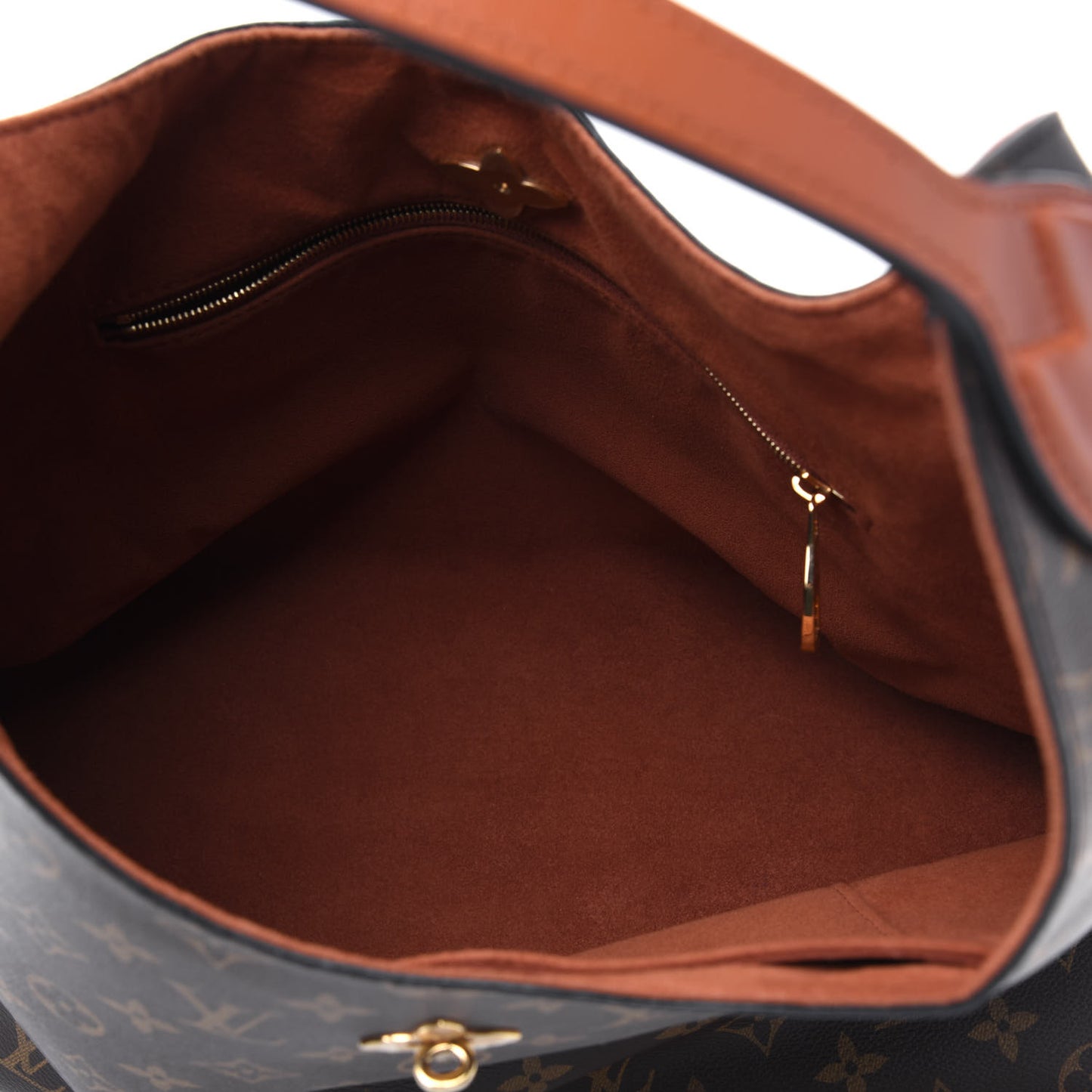 Monogram Flower Hobo Caramel