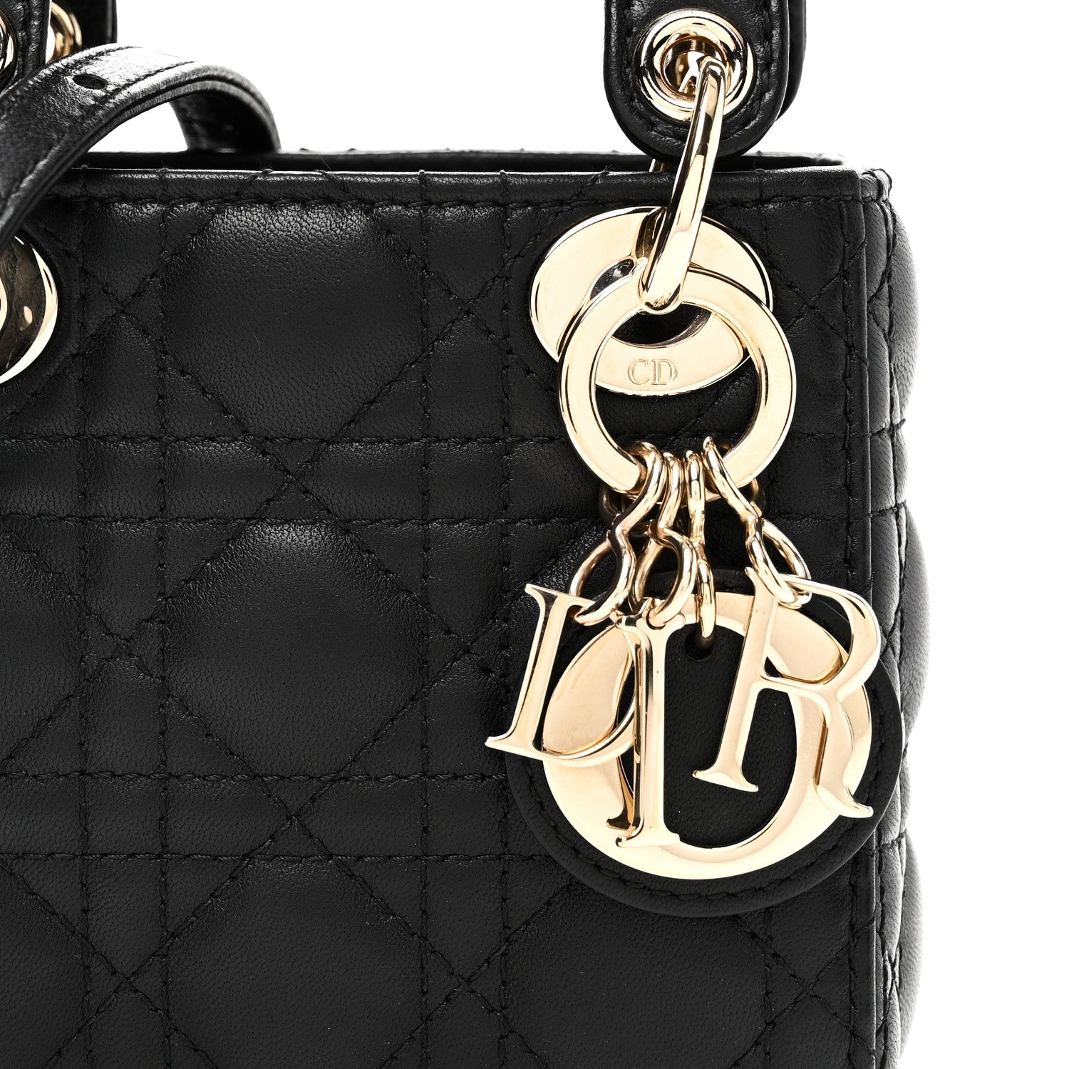 Christian Dior Lambskin Cannage Micro Lady Dior Black 1876236