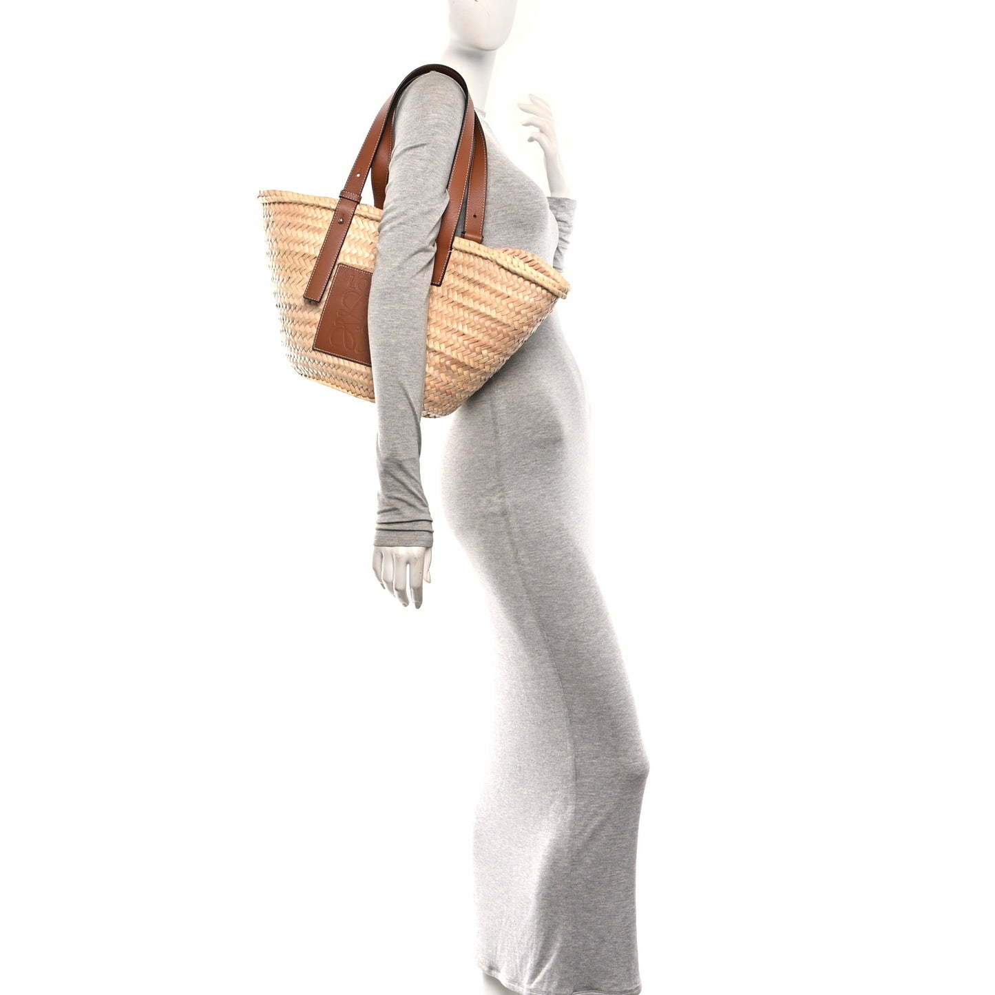Raffia Basket Tote Bag Natural Tan
