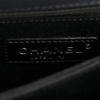 Chanel Caviar Chevron Quilted Mini Coco Handle Flap Dark Grey 6 of 10