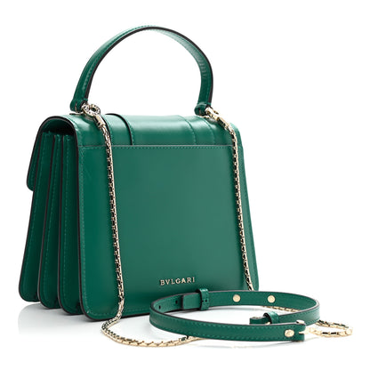 Bulgari Calfskin Serpenti Forever Top Handle Emerald Green 3 of 10