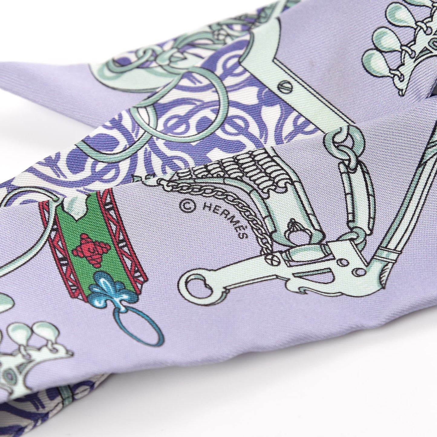 Silk Mors Et Gourmettes Remix Twilly Parme Vert Mauve