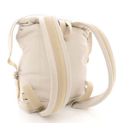 Bottega Veneta Canvas Calfskin Backpack Natural 3 of 14