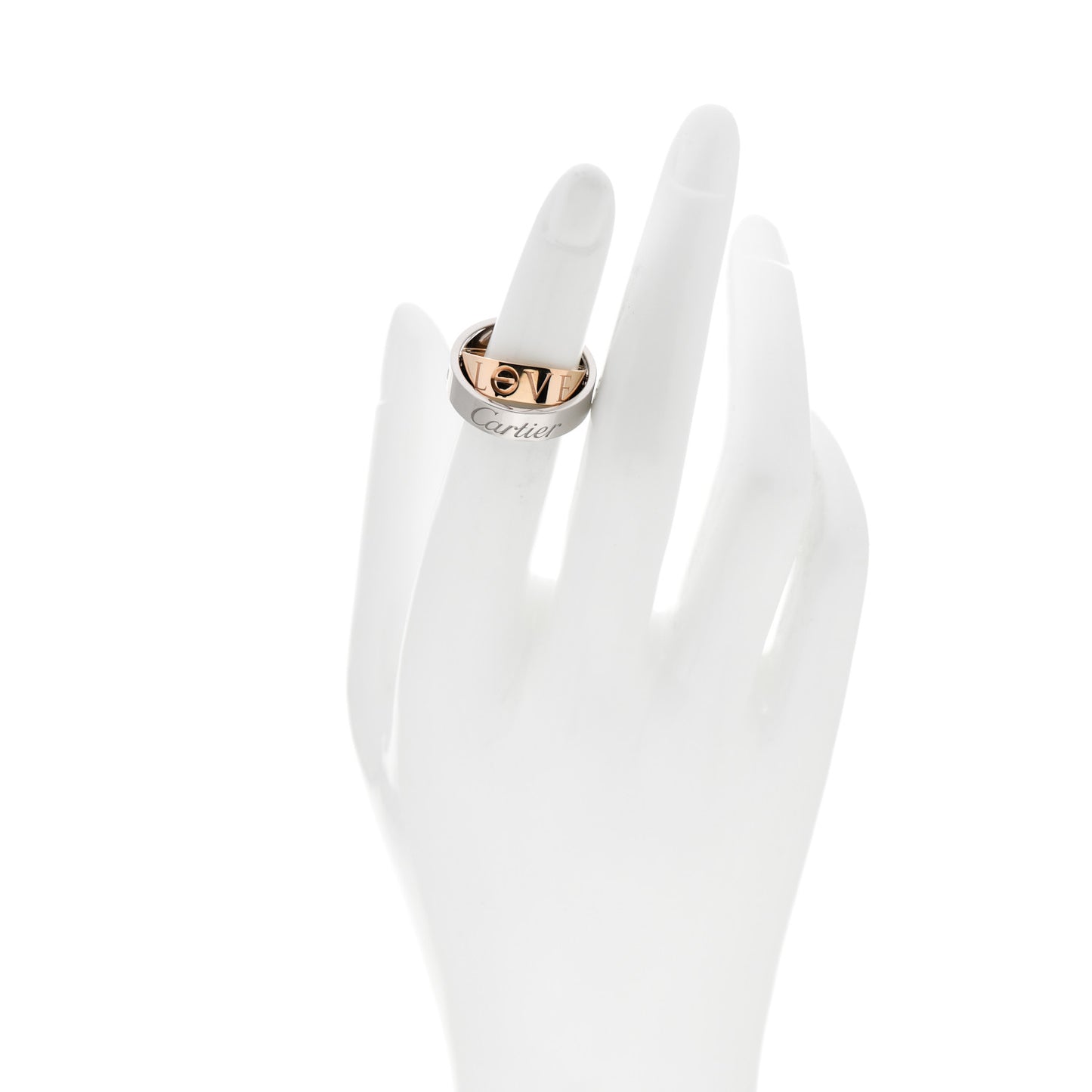 18K White Pink Gold 5.5mm Astro LOVE Ring 51 5.75