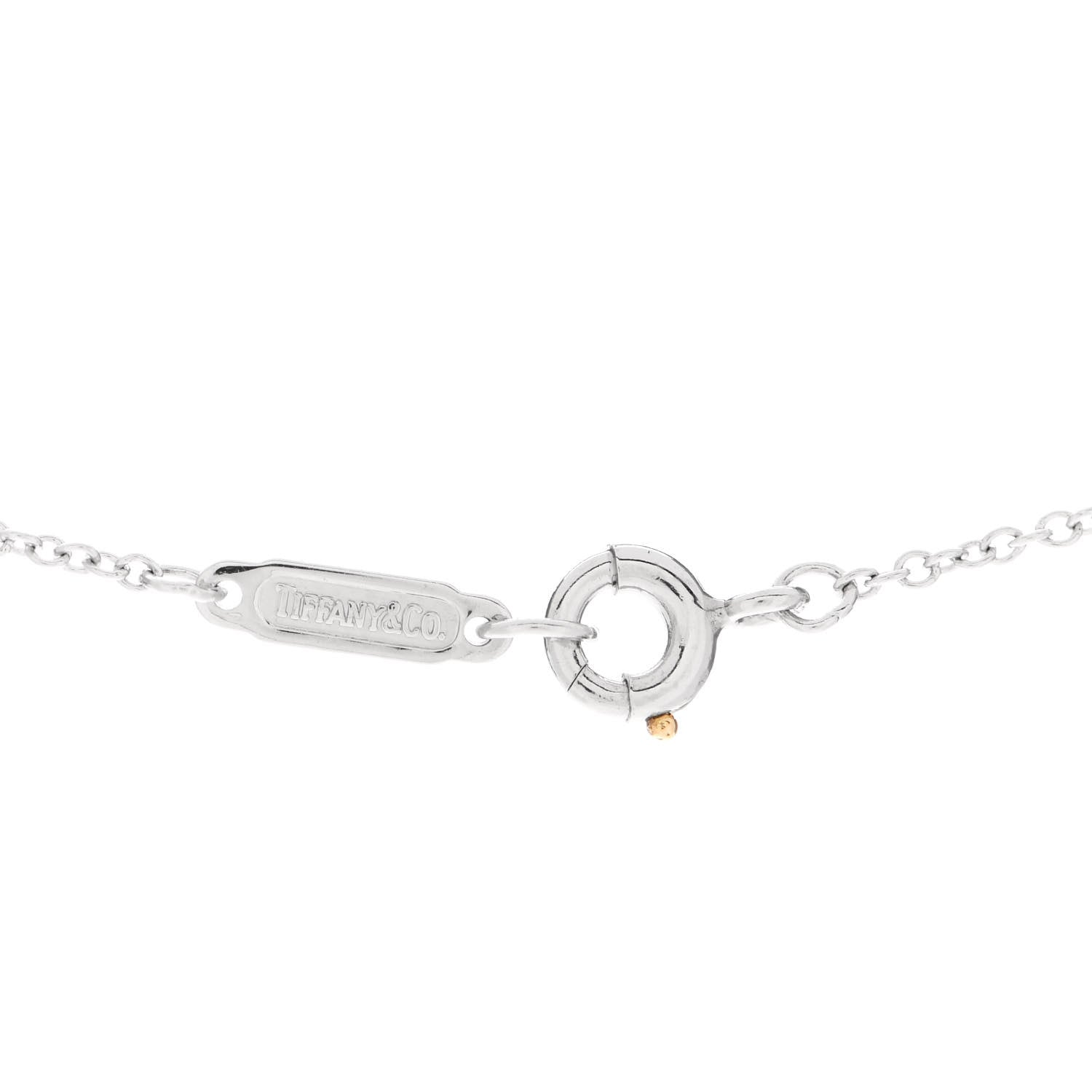 Tiffany Platinum Diamond .20ctw Flower Pendant Necklace 4 of 6